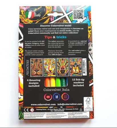 Welwetowy zestaw podróżny Drapieżniki