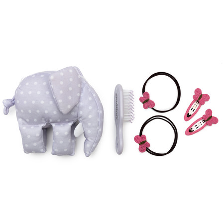 Zestaw ozdób do włosów dla lalek z kosmetyczką, słonik, akcesoria, Skrallan