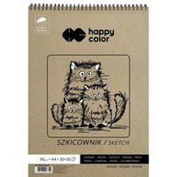 Szkicownik na spirali Happy Color A4 80/90g 60 arkuszy