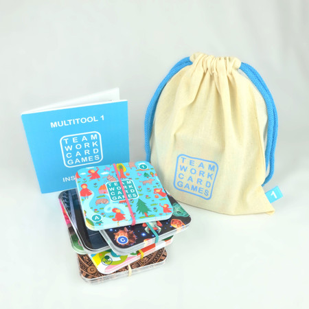 Teamwork Card Games - Zestaw Multitool 6 gier w 1 zestawie