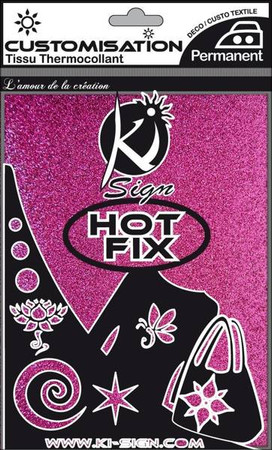 Naprasowanka arkusz 20x15cm Brokat Róż 2