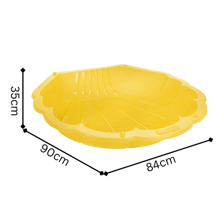 WOOPIE Piaskownica Muszelka Żółta Zamykana 2w1 Basen Suchy 1 szt.