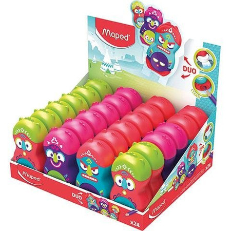 Temperówka z gumką Maped Loopy Totem 1 otwór