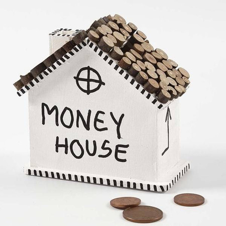 Drewniana skarbonka Domek