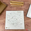 Drewniana mapa Polski województwa