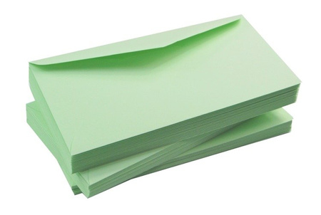 Koperty kolorowe zielone jasne 120g DL 10szt