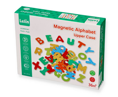 Drewniane magnesy dla Dzieci Alfabet Polskie Znaki 69 el.