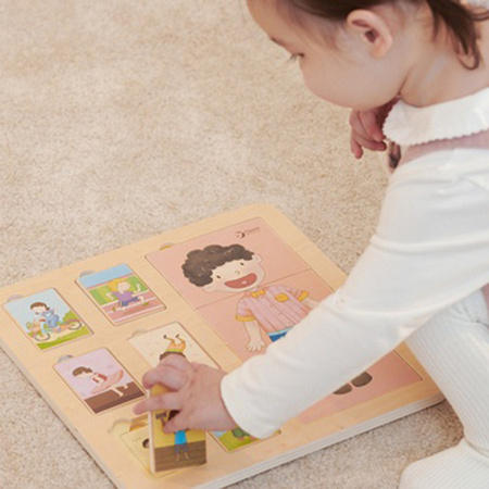 CLASSIC WORLD Tablica Edukacyjna Ciało Ludzkie Układanka Klocki Puzzle dla Dzieci Dopasuj 19 el.