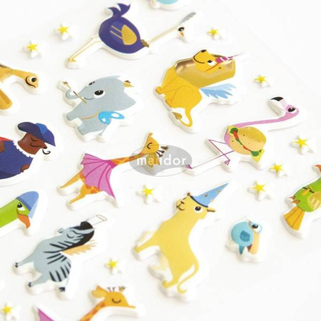 Naklejki 3D wypukłe Puffy, Bal w ZOO