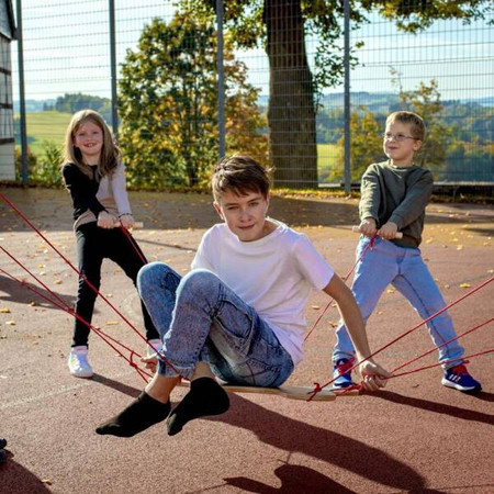 Drewniana deska do balansowania w powietrzu 2w1 gra zespołowa i dysk z labiryntem Team Spirit 44375 Erzi