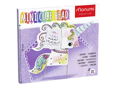 Kolorowanka 3D Mini Cube head - Jednorożec 3l+ MONUMI