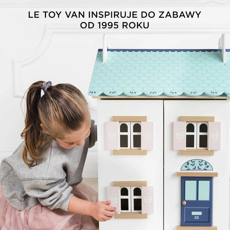 Drewniany domek dla lalek Bluebelle, zabawka dla dzieci, domki, Le Toy Van