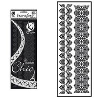 Naprasowanka welwetowa Czarna Koronka