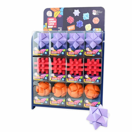 IQ puzzle kolorowe drewniane łamigłówki (3 wzory)