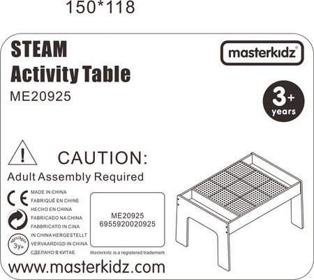 MASTERKIDZ Drewniany Stół Edukacyjny Stolik Top STEM WALL