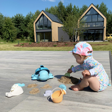 WOOPIE GREEN Zestaw do Piasku Żółwik Niebieski 8 el. BIODEGRADOWALNY ORGANICZNY MATERIAŁ