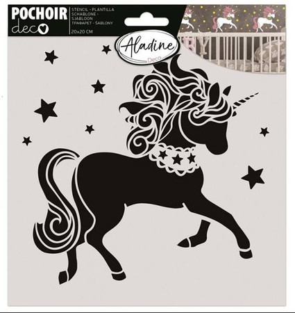 Szablon 20x20 cm Jednorożec