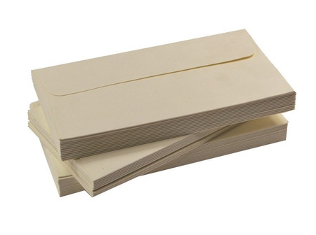 Koperty kremowe ozdobne gładka DL 10 szt. 240g