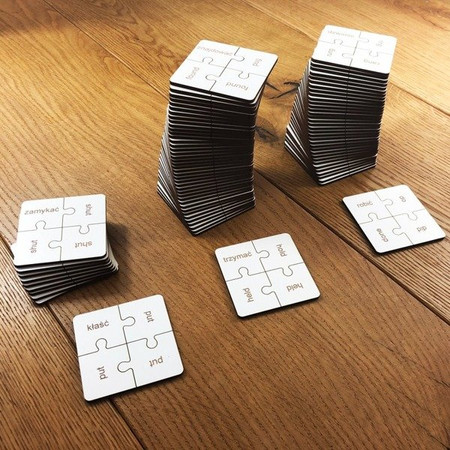 Drewniane puzzle do nauki angielskiego - Czasowniki nieregularne