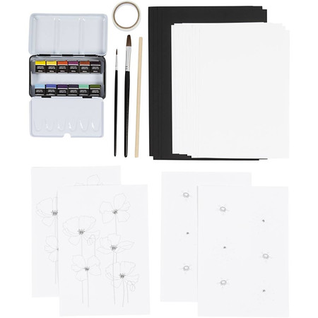 Zestaw do Akwareli Kwiaty i Pejzaże