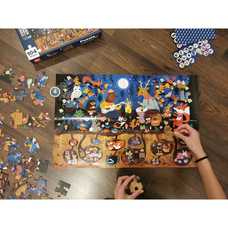 Puzzle obserwacyjne Apli Kids - Las 104 el. 5+