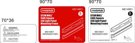 MASTERKIDZ Kwadratowa Ramka do Montażu Panelu LED