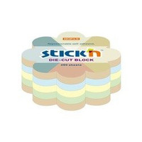 Notes Kwiatek, 67x67mm, Mix 5 Kol. Pastel+Recykling 250Kart.