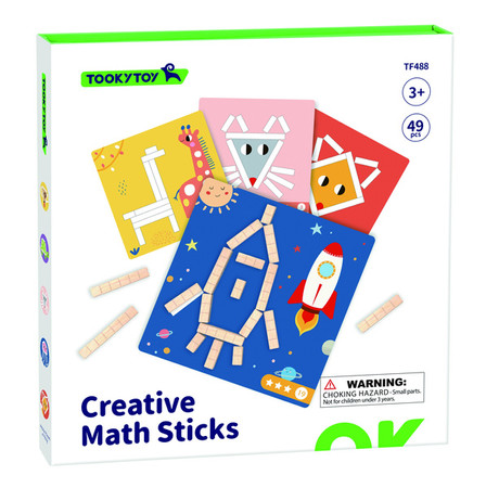 TOOKY TOY Układanka Gra Logiczna Łamigłówki Klocki Magnetyczne dla Dzieci 49 el.