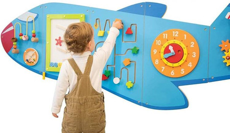 VIGA Drewniana Tablica Sensoryczna Manipulacyjna Samolot Certyfikat FSC Montessori