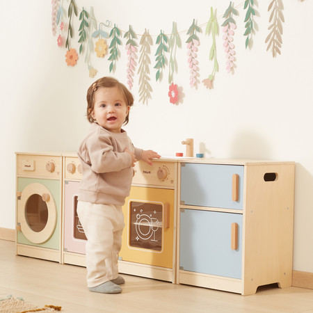 VIGA PolarB Drewniany Zestaw Kuchenny XL Pralka Kuchenka Zmywarka