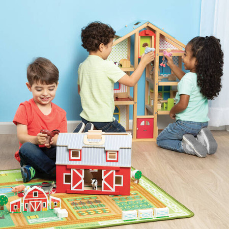 Drewniana Farma Składana Stodoła ze Zwierzątkami Melissa&Doug