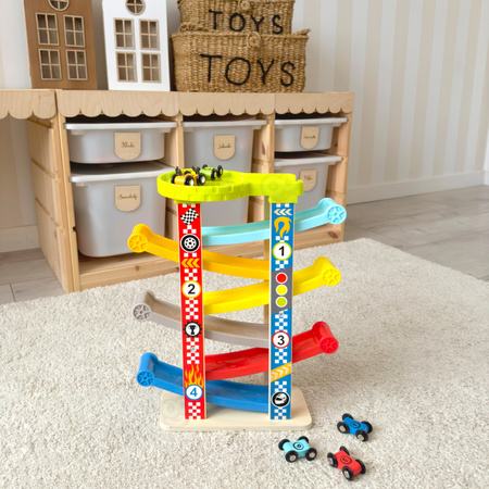 TOOKY TOY Kolorowa  Zjeżdżalnia Tor Dla Samochodów