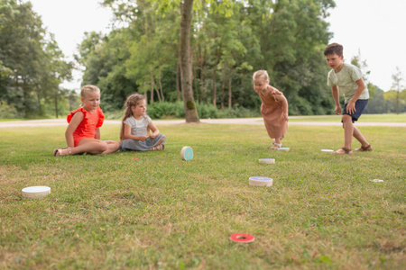 BS Toys,  Drewniana gra zręcznościowa Turlaj krążki