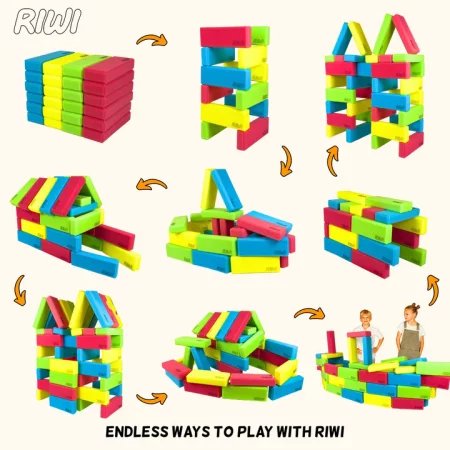 Piankowe klocki konstrukcyjne Compact Riwi