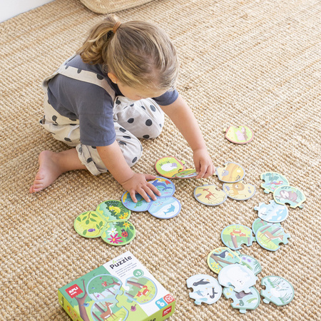 Puzzle trzyczęściowe Apli Kids - Zwierzęta i ich środowisko 3+