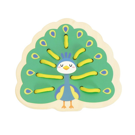 CLASSIC WORLD Drewniana Sznurowanka Przeplatanka Nawlekanka Przewlekanka Zwierzątka 10 el.