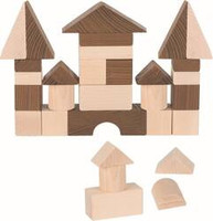 Klocki drewniane 30 elementów 58537- Goki, układanki dla dzieci