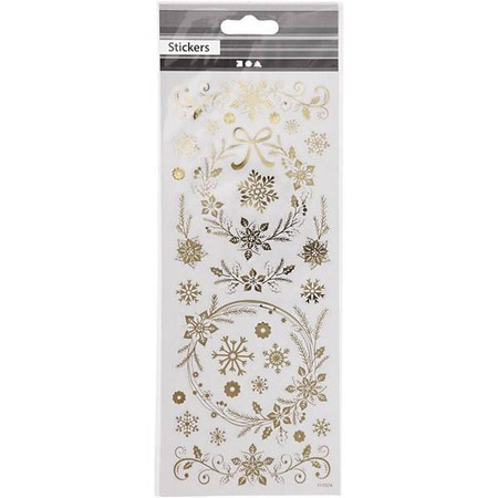 Naklejki metal. Złote Wieńce Świąteczne