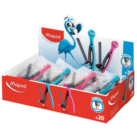 Cyrkiel plastikowy Maped Essentials + Ołówek