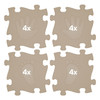 WOOPIE Mata Sensoryczna Ortopedyczna Puzzle Ręce i Nogi 16 el. - Kolor Beżowy