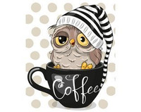 Diamentowa Mozaika 20x29 Sowa Kawa