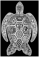 Kolorowanka Welwetowa 29,7x21 Żółw morski
