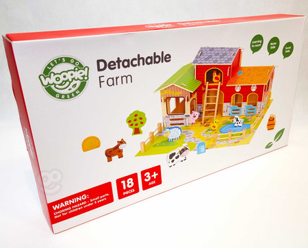 WOOPIE GREEN Mega Farma Figurki Zwierząt Stajnia Obora Kurnik 18 el.