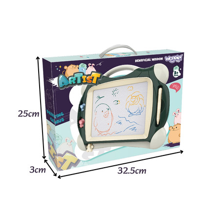 WOOPIE Znikopis Tablica Magnetyczna Kolorowa + 2 Stempelki Zielony