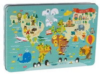 Puzzle podłogowe 24 el. Apli Kids - Mapa świata 3+