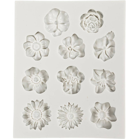 Foremka Silikonowa Kwiatki 11 wzorów