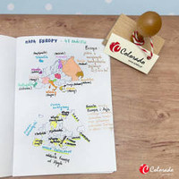 Stempel Mapa Europy - podział polityczny