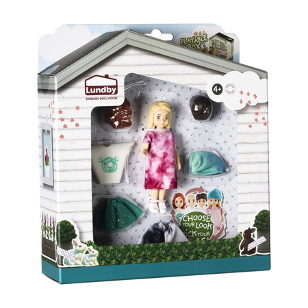 Lalka do przebierania do domku dla lalek zestaw, zabawka dla dzieci, Lundby