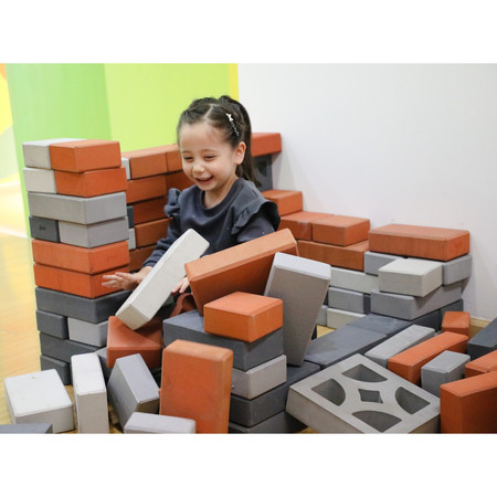 CLASSIC WORLD EDU Mega Klocki Cegły z pianki do budowania dachu