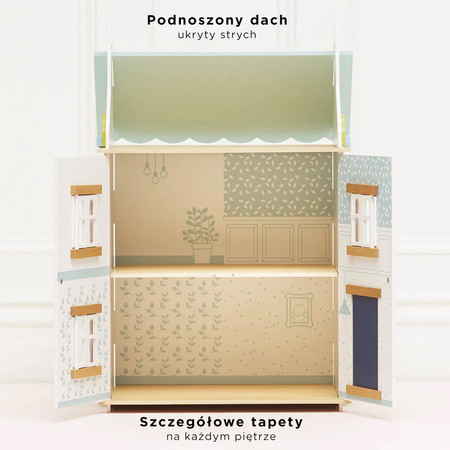 Drewniany domek dla lalek Bluebelle, zabawka dla dzieci, domki, Le Toy Van